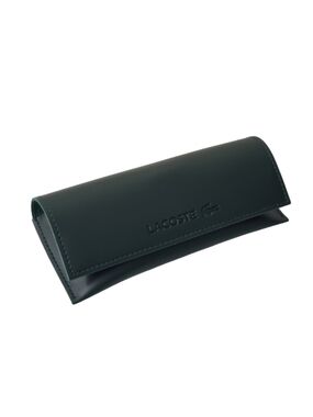 Lacoste Embossed  Eyeglass Case in Dark Green